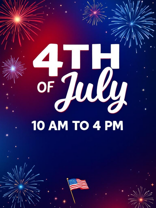 🎆 We are open the 4th of July 10a to 4p 🇺🇸