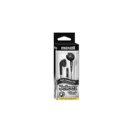 Maxwell Jelleez Soft Earbuds with Mic, Black **Damaged Box**
