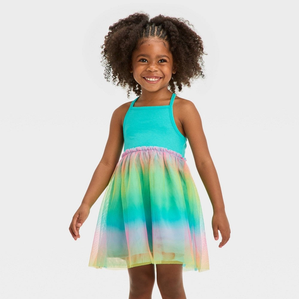 Girls' 3T - Rainbow Tulle Dress - Cat & Jack