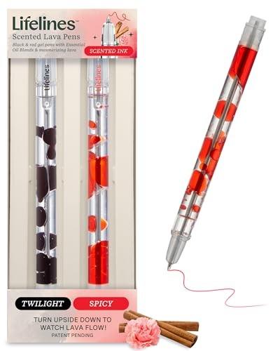 Lifelines Scented Lava Gel Pen Set, 2-Pack (Black & Red)