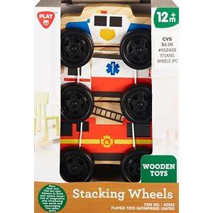 PlayGo Stacking Wheels Wooden Toys
