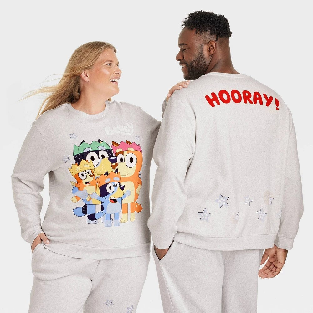Bluey Family Graphic Sweatshirt - Heather Gray