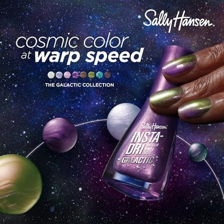 Sally Hansen Insta-Dri Galactic, Center of the Universe, Quick Dry, Long Lasting, Streak-Free Shine, Metallic Green Nail Polish