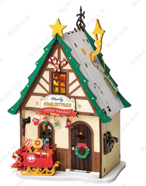 Rolife Mini Christmas House Kit