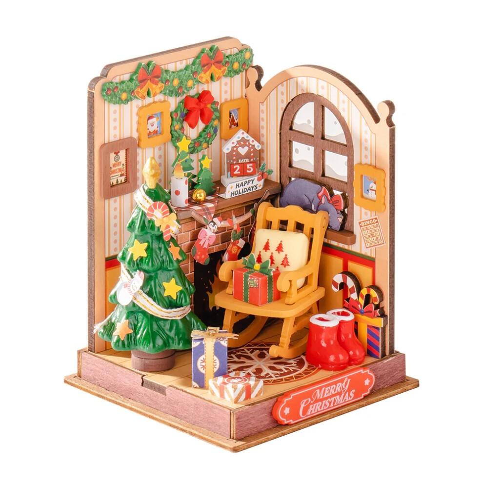 Rolife Christmas Fireplace - Christmas Miniature House 73PCS