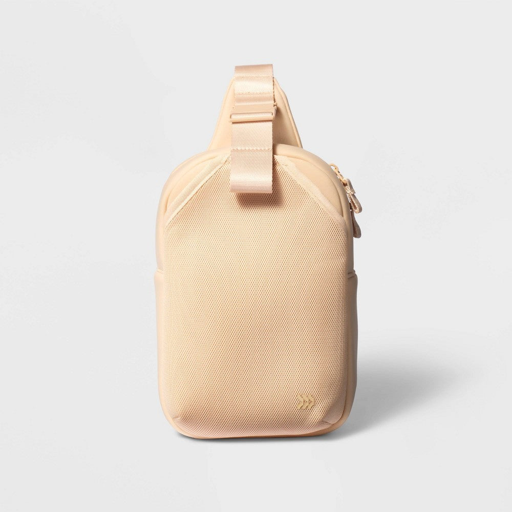 Water Bottle Crossbody Bag - All in Motion Cream: Adjustable Strap Softside Handbag