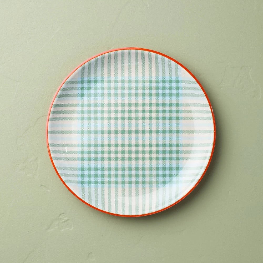 10.5 Inch Summer Plaid Melamine Dinner Plate - Hearth & Hand with Magnolia