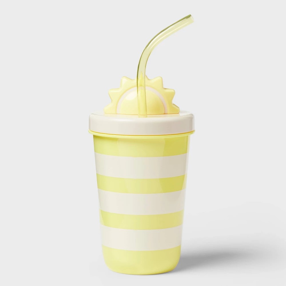 17 Fl Oz Tumbler with Figural Sun Lid Yellow - Sun Squad