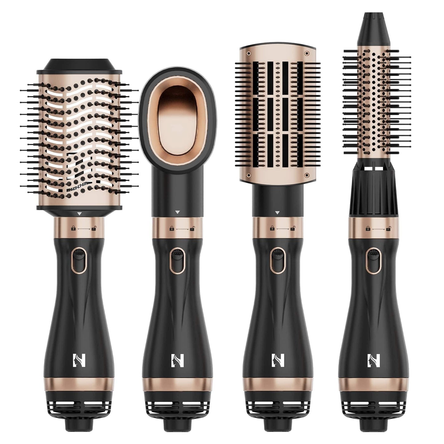 NICEBAY One-Step Hair Dryer Brush Black/Gold