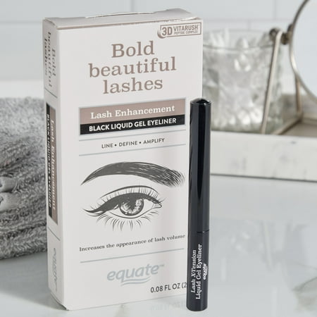 Equate Lash Enhancement Black Liquid Gel Eyeliner with 3D VitaRush Peptide Complex