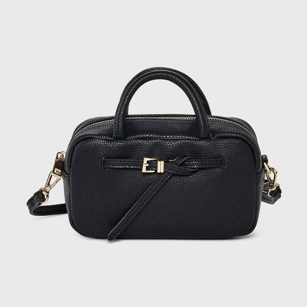 Small Satchel Crossbody Bag - a New Day Black