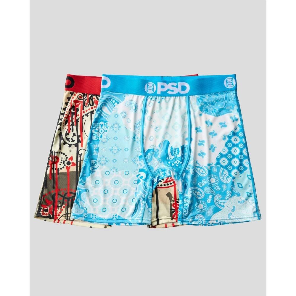 PSD Men's Paisley Blaze 2-Pack Boxer Brief, Multi, XXL