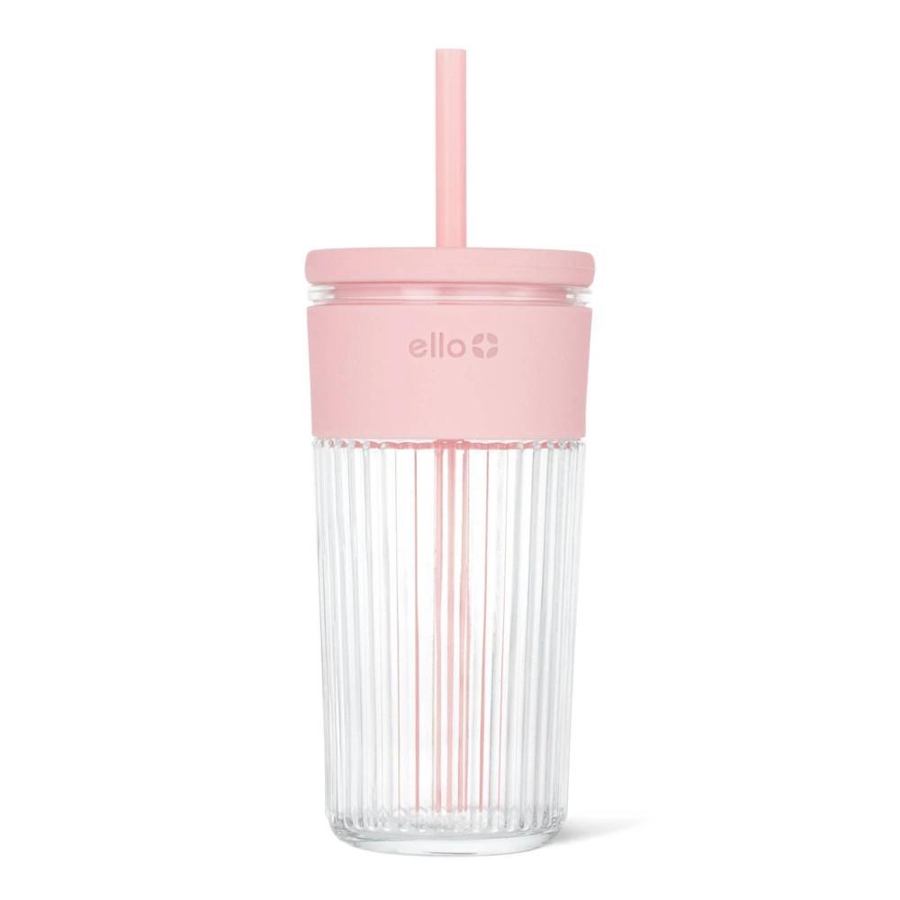 Ello Ava 18oz Straw Tumbler Pink