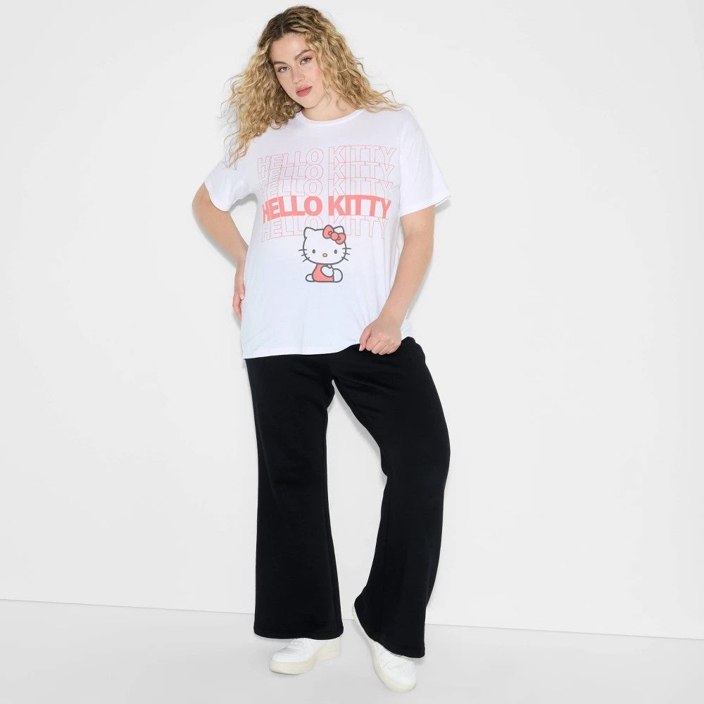 Women's M - Hello Kitty Short Sleeve Graphic T-Shirt - White