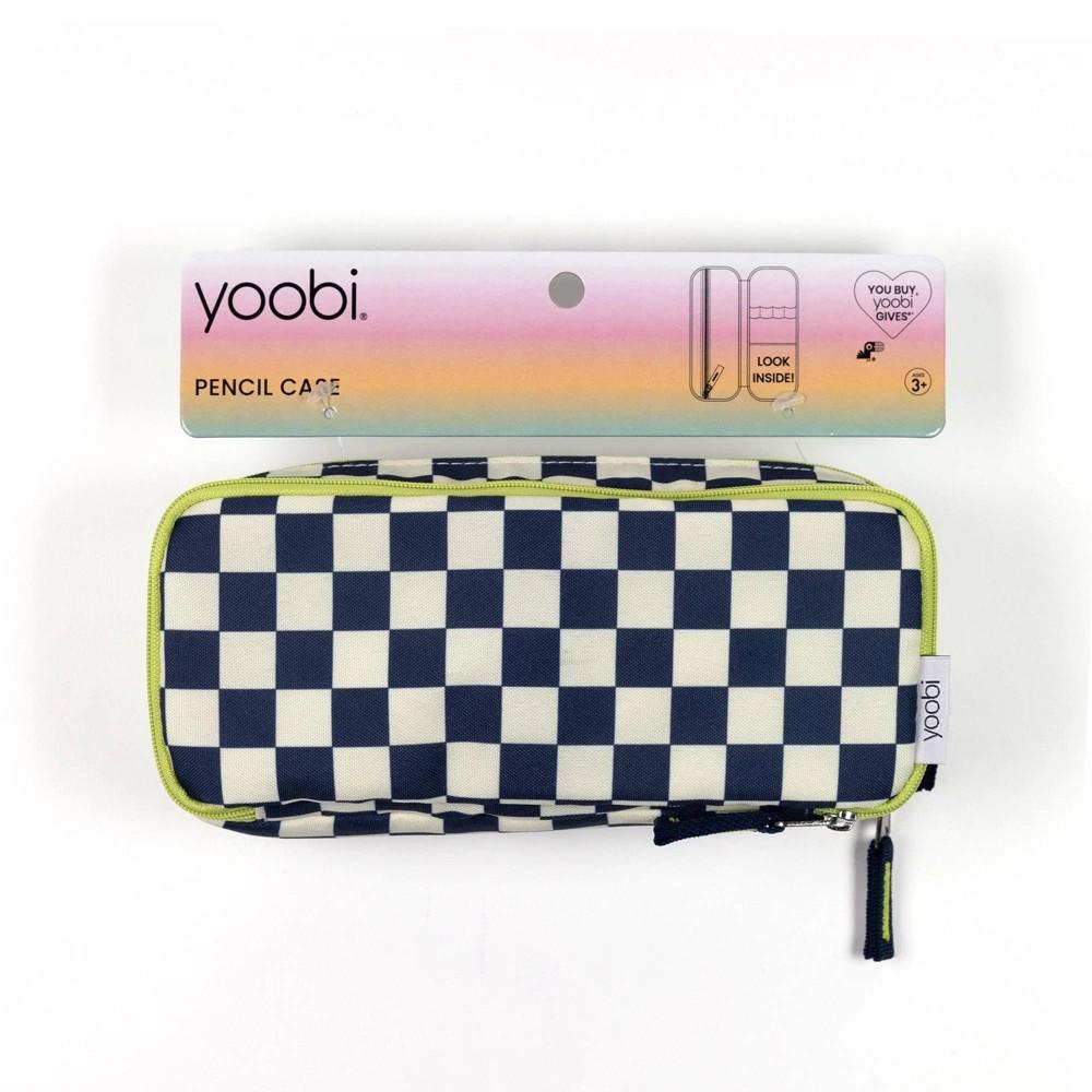 Yoobi Pencil Pouch Navy Checker