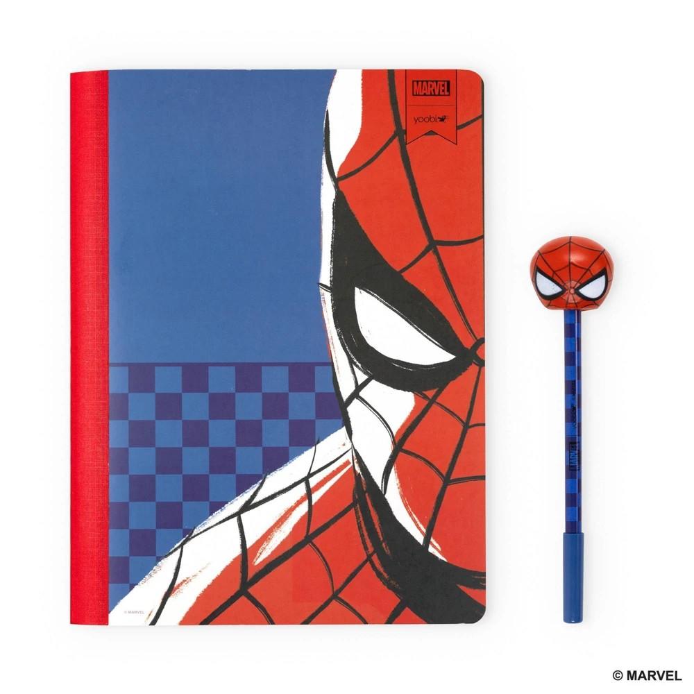 Yoobi Spider-Man Notebook Wide Ruled with Pen