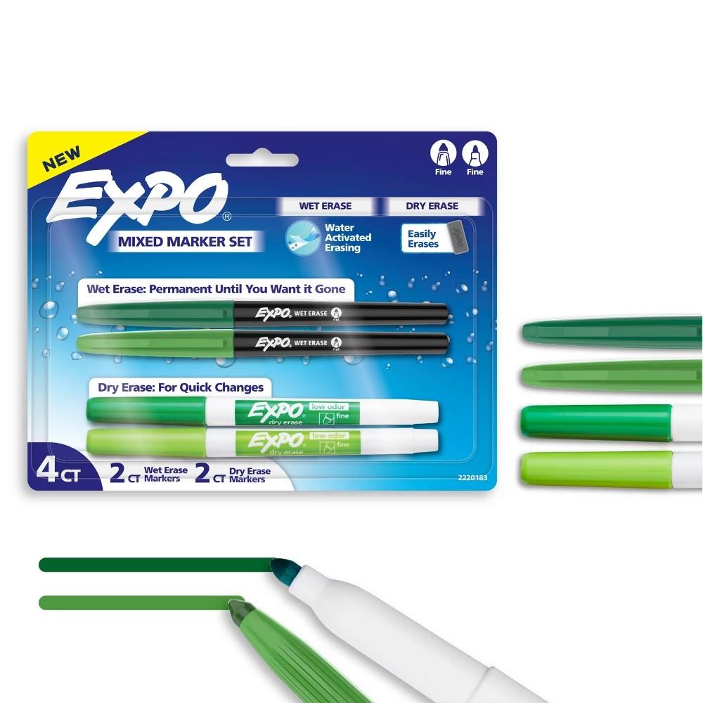 EXPO 4ct Asst Dry Erase Marker (Green)