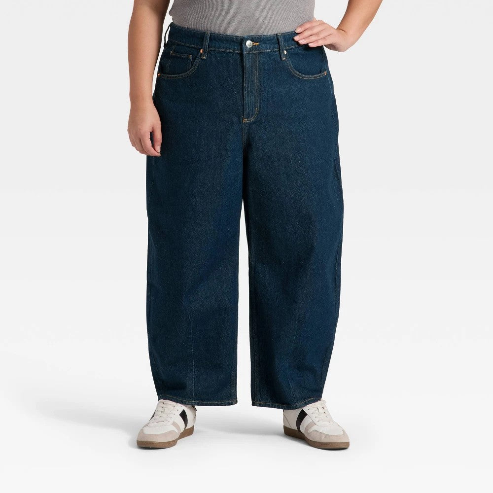 Women's 6 - High-Rise Easy Barrel Ankle Jeans - Universal Thread Rinse Dark Wash