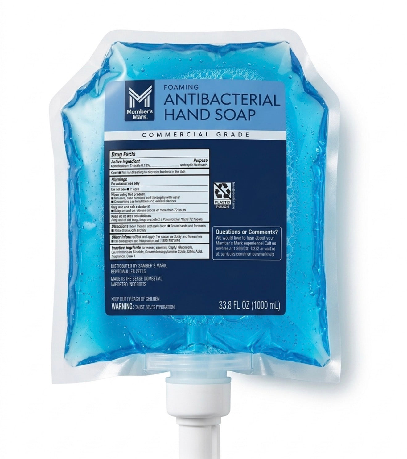 Memeber’s Mark Antibacterial Soap (Commercial Grade) 33.8 Foaming (Dispenser not included)
