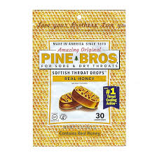 Pine Bros. Sore Throat Drops, Honey, Gummy, 30 Count *Best By 11/01/27*