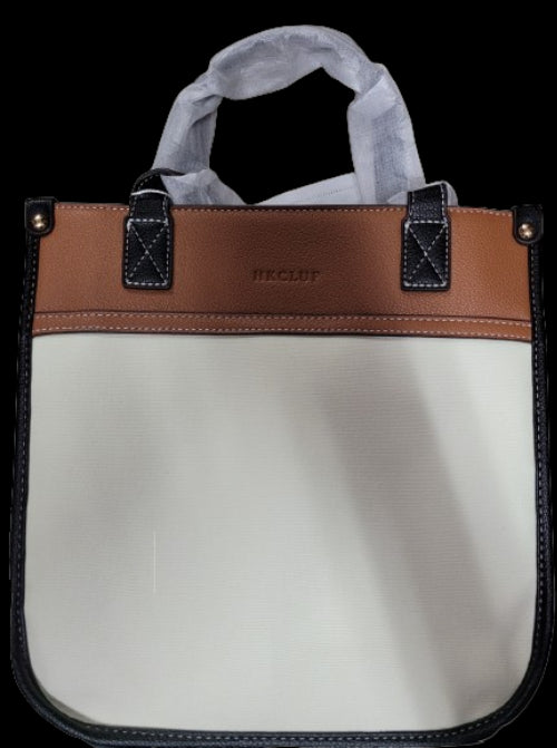 HKCLUF Brown/Tan Purse w/Inside Pockets and Strap