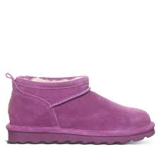 Women's 11 Bearpaw Super Shorty Suede Winter Boots Hypnotic Violet