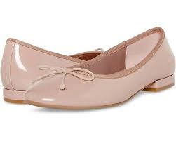 Women's 6 Madden Girl Plie Slip-On Flats Patent Beige