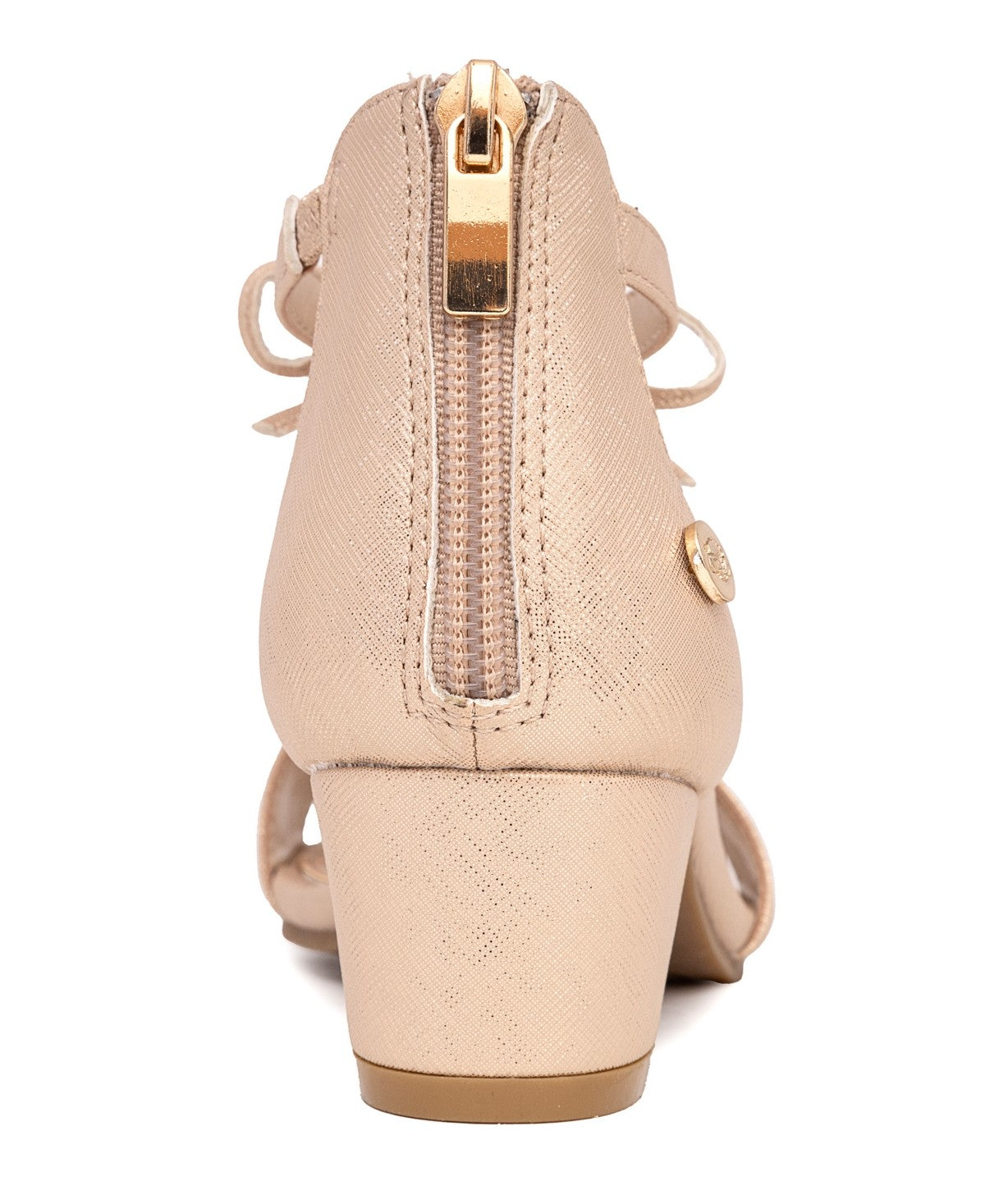 Girls' 5 Sugar Little and Big Girls Elizabeth Open Toe Dress Heel - Champagne *Damaged Box*