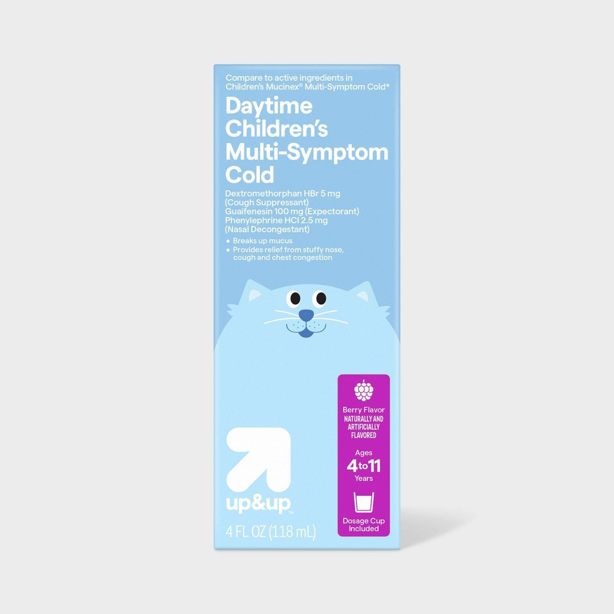 Children's Muti Symptom Cold Relief Liquid - Berry - 4 fl oz - up&up *Exp 1/27*