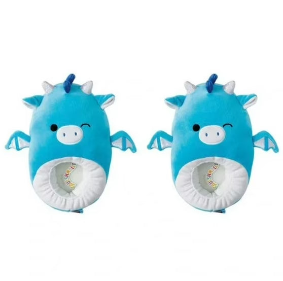 Squishmallows Size 2-3, Tatiana Blue Dragon Slippers