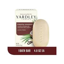 Yardley Creamy Coconut Bath Bar, 4 oz *Packaging May Vary* *Damaged Box*