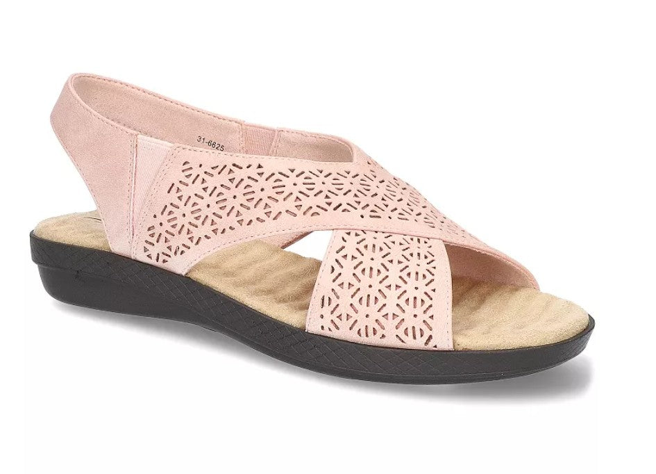 Women's 8.5 M - Easy Street Comfort Wave Claudia Slingback Sandals - Blush *Minor Box Damage*