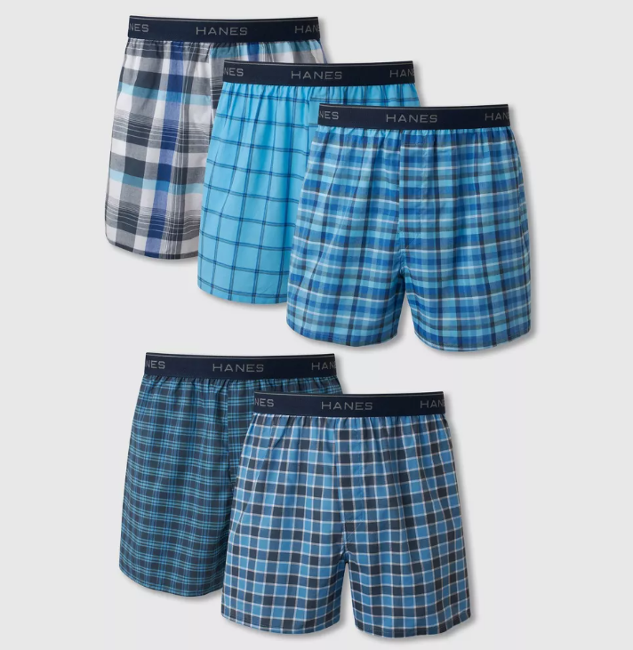 Men's L - Hanes Assorted Boxers 5 ct