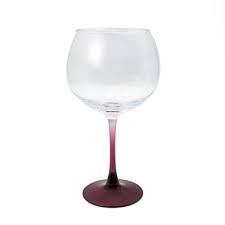 Glass Stemware/Wine Maroon
