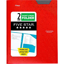Mead Folder w/ Pocket and Flap 3-Prongs 1 ct *Color Chosen at Random*