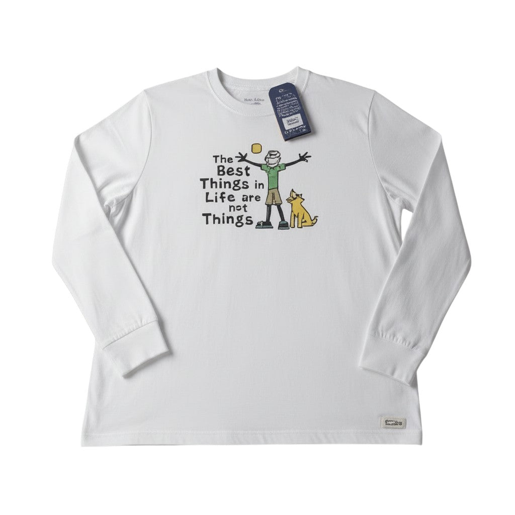 Men's XL - Life Is Good Jake and Rocket Best Things Long Sleeve Tee