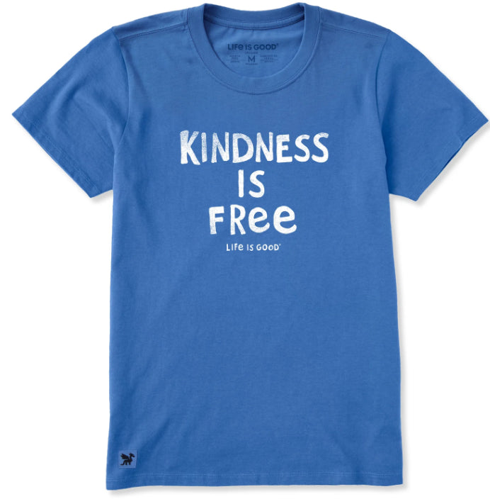 Women's M - Life is Good Crusher T-shirt Kindness is Free