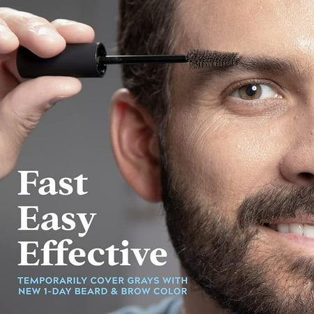 Just For Men 1-Day Beard & Brow Color, Temporary Dye for Beard and Eyebrows, Up to 30 Applications, Medium Brown