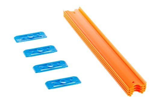 Hot Wheels Track Builder Unlimited Straight Track Pack 4 Connectors & 4 Straight Pieces Playset