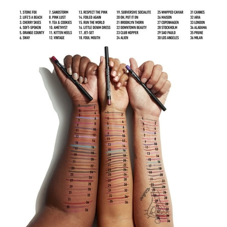 NYX Professional Makeup Suede Matte Lip Liner, velvet smooth matte finish, vegan formula, Soft-Spoken, SMLL04