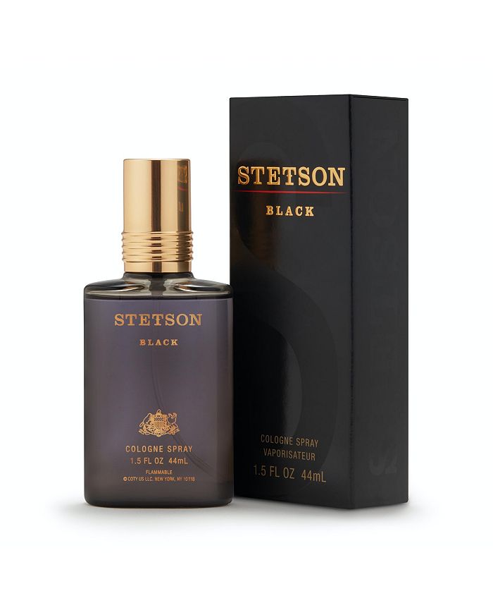 Stetson Black - Cologne for Men - Woody, Dark and Spicy Scent with Fragrance Notes of Sandalwood, Spices, and Suede - 1.5 Fl Oz **Damaged Box**