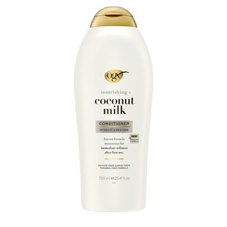 OGX Nourishing + Coconut Milk Moisturizing Daily Conditioner with Egg White Protein, 25.4 fl oz