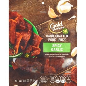 Gold Emblem Hand-Crafted Spicy Garlic Pork Jerky, 2.85 Oz *Exp 01/22/2026*
