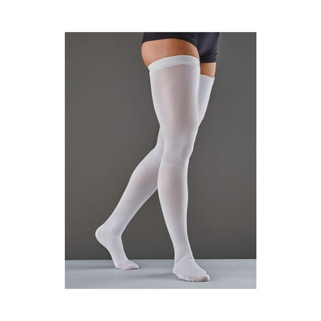 FUTURO Anti-Embolism Thigh Highs, Unisex, Large, Moderate Compression, White *Damaged Box See Desc*