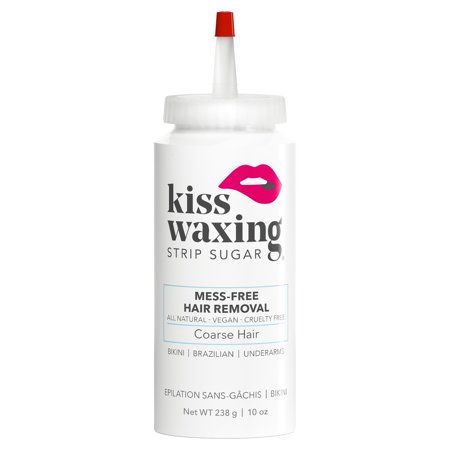 KissWaxing Strip Coarse Hair Sugar Removal for Bikini Brazilian Underarms 10 Oz