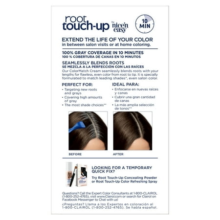 Clairol Root Touch-Up Nice'n Easy Permanent Hair Dye, 3 Brown Black, Hair Color