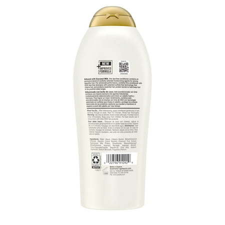 OGX Nourishing + Coconut Milk Moisturizing Daily Conditioner with Egg White Protein, 25.4 fl oz