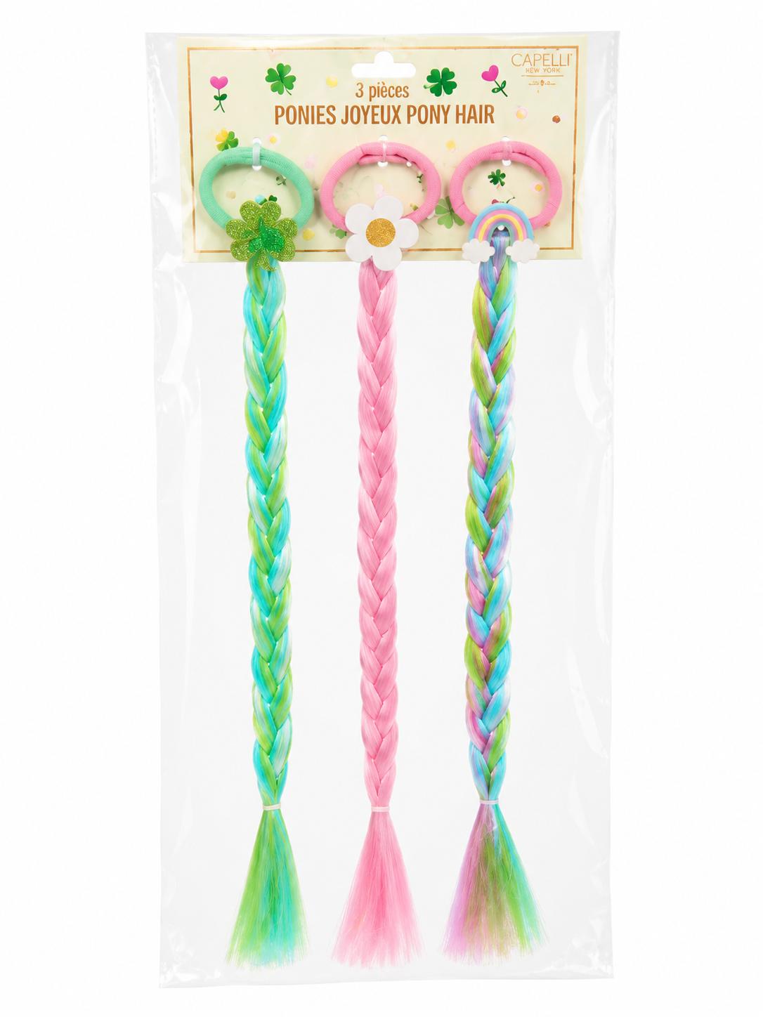 Capelli New York 3-Piece Braided Ponytail Hair Tie Set