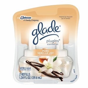 Glade PlugIns Scented Oil Refill, Pure Vanilla Joy 1.34Oz 2 CT (1-Pack)
