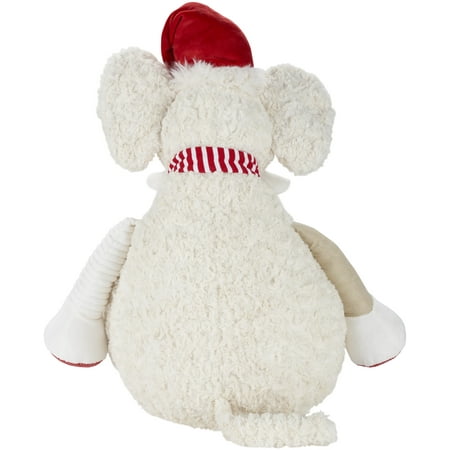 Mina Victory Plush Lines Holiday Elephant Ivory 22 x 26 Throw Pillow